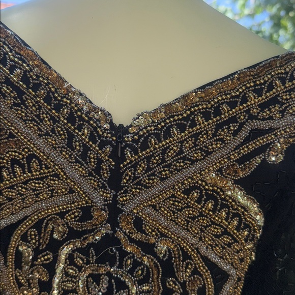 Black and Gold Embellished Top - Picture 8 of 8